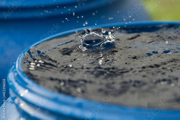 Obraz 雨水タンクに貯まる雨