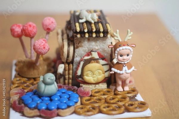 Obraz 미니어쳐, 집, 쿠키, 초콜릿