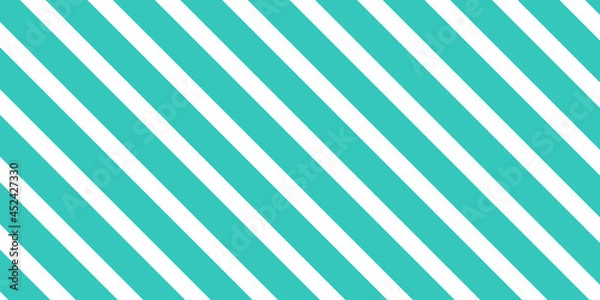 Fototapeta Diagonale Streifen türkis blau weiß - Hintergrund Banner