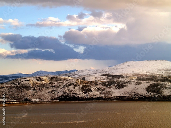 Fototapeta snowdonia from the great orme, llandudno
