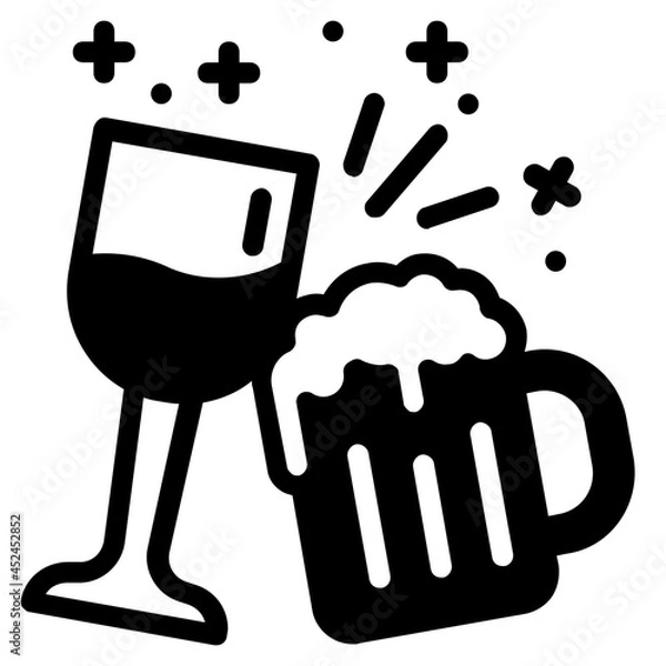 Obraz drinking glyph icon