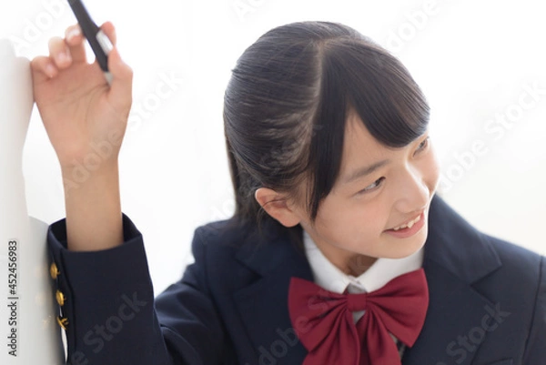 Fototapeta 授業中の中学生