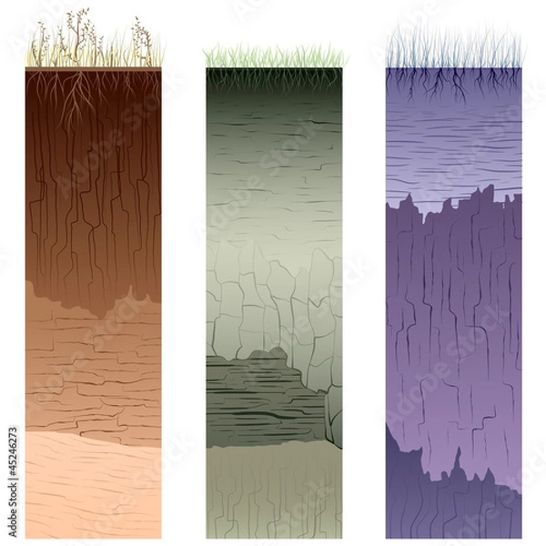 Obraz Cut of soil columns (profile).