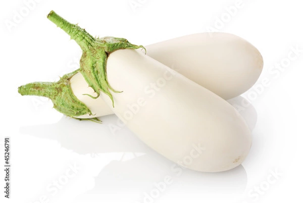 Obraz Two white eggplants