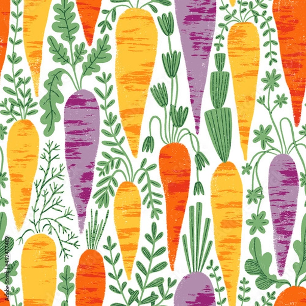 Obraz Abstract colorful carrots illustration pattern
