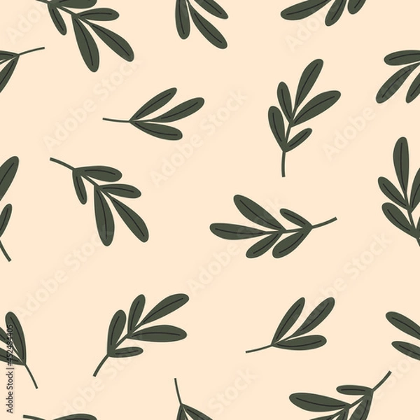 Obraz Seamless Pattern.Floral Style on Neutral Background. Vector Illustration