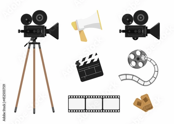 Obraz Movie industry elements set