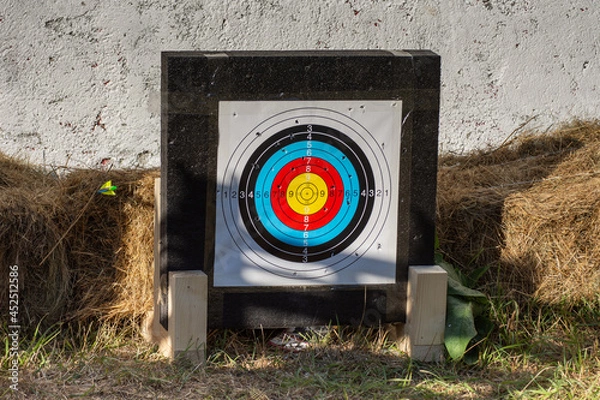 Fototapeta Color target for archery in Bistrita, Romania, August, 2021