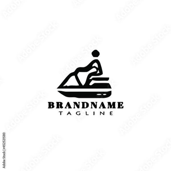 Fototapeta jet ski logo icon design template vector illustration