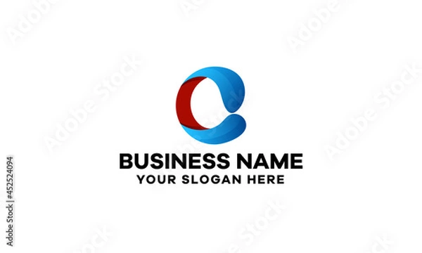 Fototapeta Abstract Letter C Gradient Logo Template