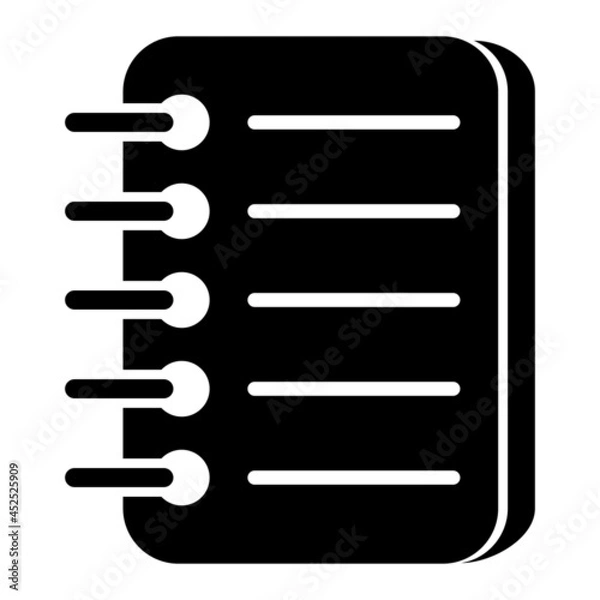 Fototapeta Vector Spring Notebook Glyph Icon Design
