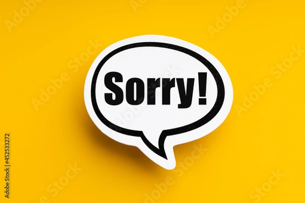Obraz Sorry Speech Bubble