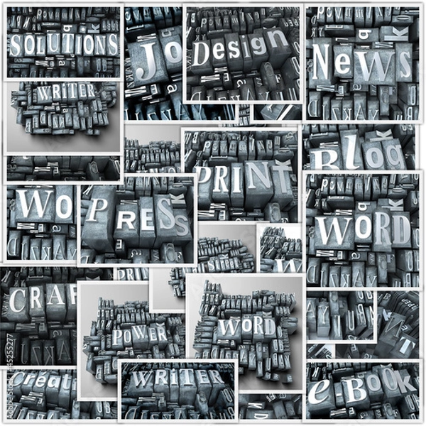 Fototapeta Metal typescript collection