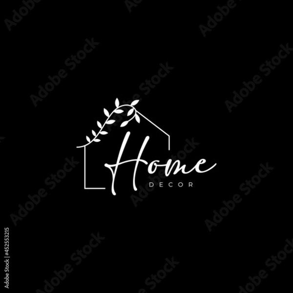 Obraz home decoration line logo vector
