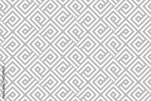 Fototapeta Abstract geometric pattern. A seamless vector background. White and gray ornament. Graphic modern pattern. Simple lattice graphic design.