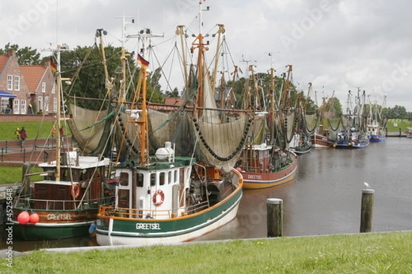 Obraz Kutter im Greetsieler Hafen