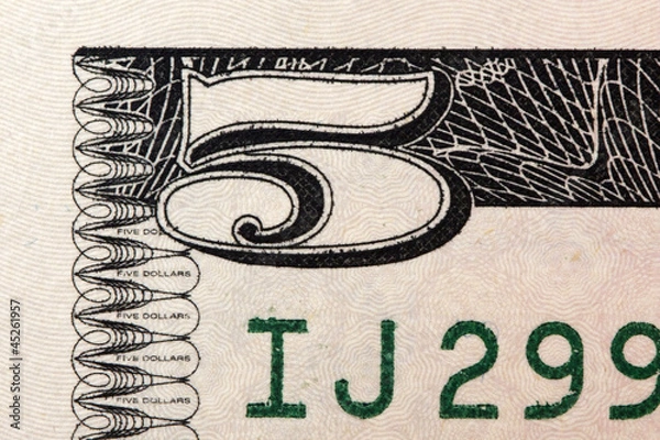 Obraz five dollar detail