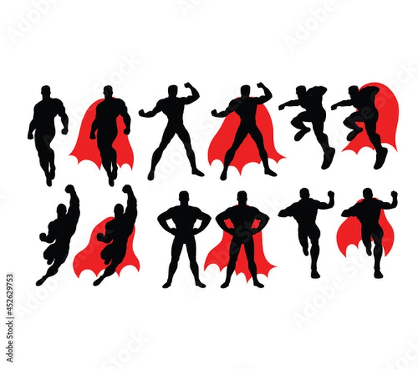 Obraz Power Man Silhouettes, art vector design