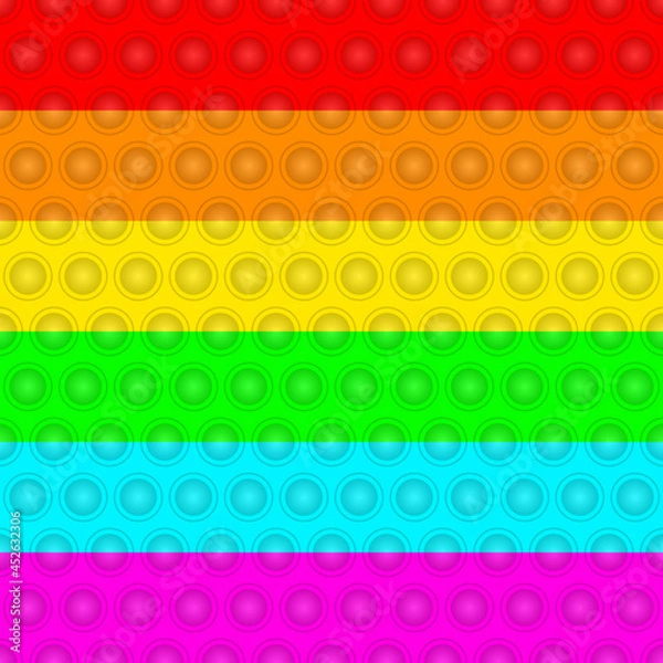 Fototapeta Pop it colorful, trendy pattern, vector illustration.