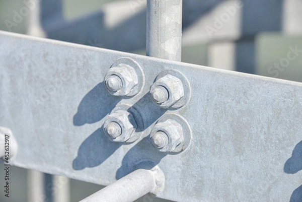 Obraz 鳥飼大橋橋脚のボルトナット