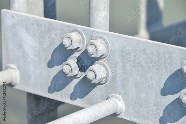 Obraz 鳥飼大橋橋脚のボルトナット