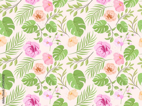 Obraz Beautifull Floral Seamless Pattern Design Template