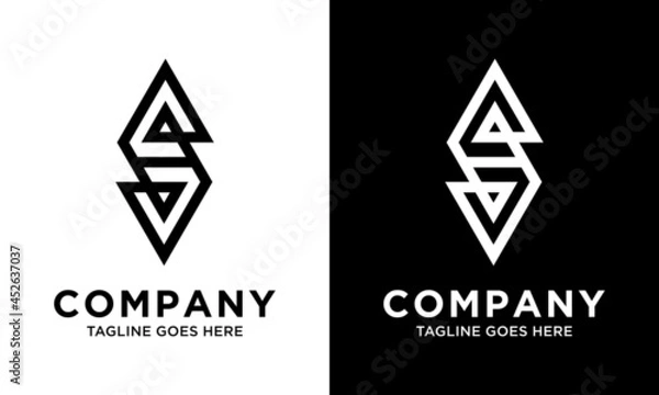 Fototapeta letter S logo vector, abstract S symbol. alphabet vector