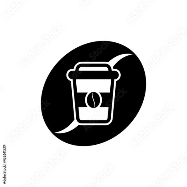 Obraz black coffee logo