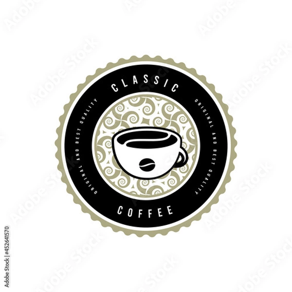 Obraz classic coffee logo design