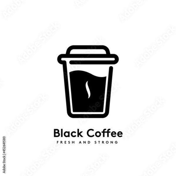 Obraz dark coffee logo