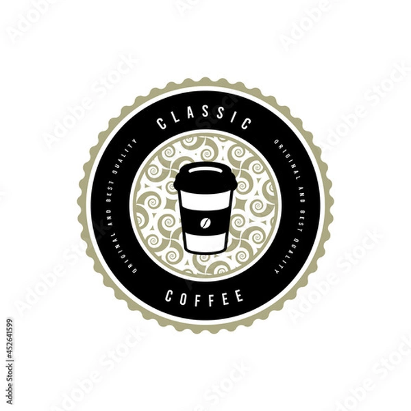 Obraz classic coffee logo