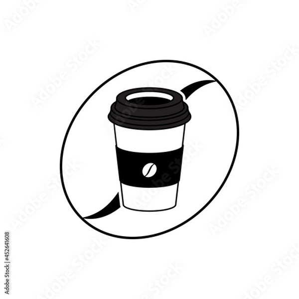 Obraz white coffee logo