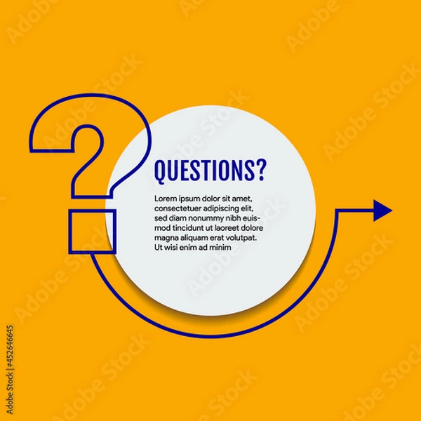 Fototapeta Question mark sign icon, vector illustration. Flat design style with long shadow. FAQ button. Asking questions. Ask for help. Question mark stamp. Need information. Query.