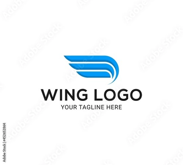 Obraz Abstract modern wing logo