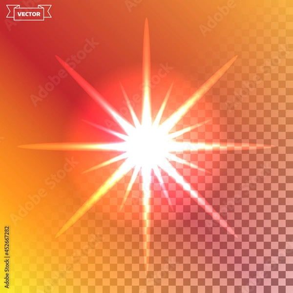 Fototapeta Transparent light effect. Vector illustration.