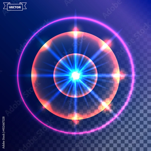 Fototapeta Transparent light effect. Vector illustration.