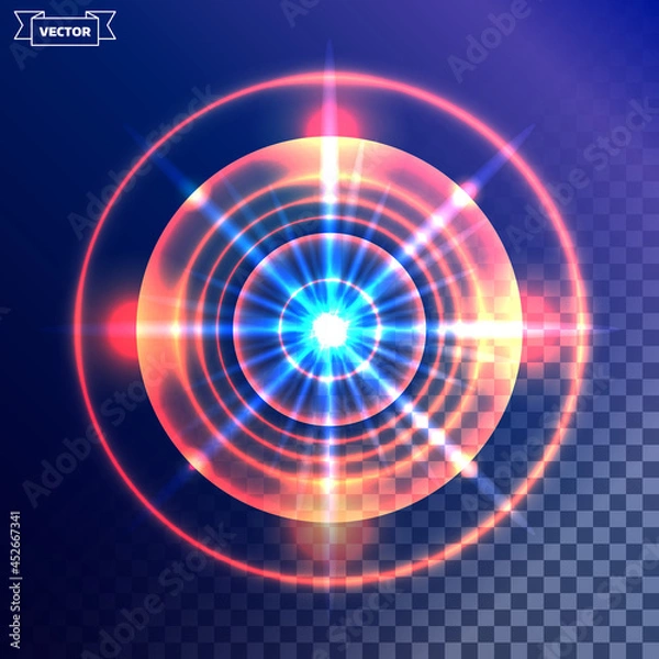 Fototapeta Transparent light effect. Vector illustration.