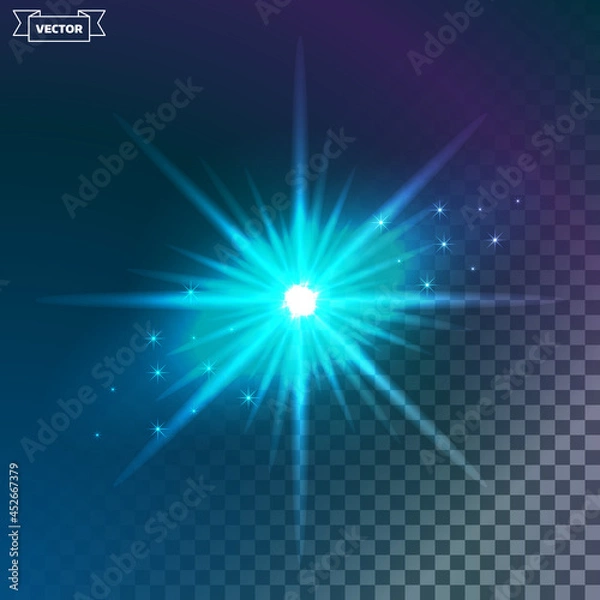 Fototapeta Transparent light effect. Vector illustration.