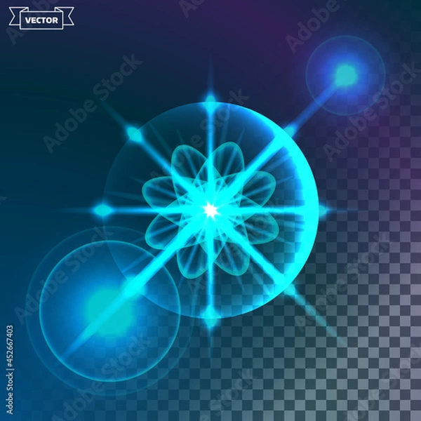 Fototapeta Transparent light effect. Vector illustration.