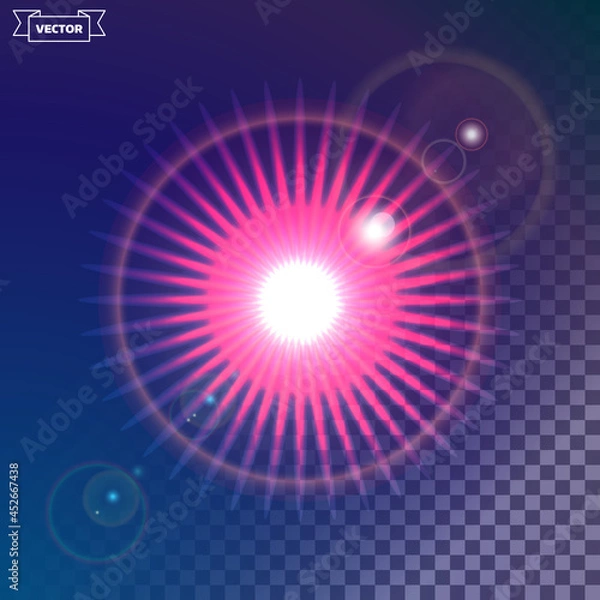 Fototapeta Transparent light effect. Vector illustration.