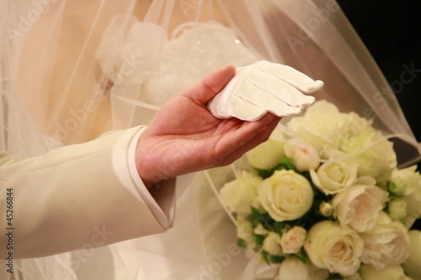 Fototapeta 新郎新婦の手