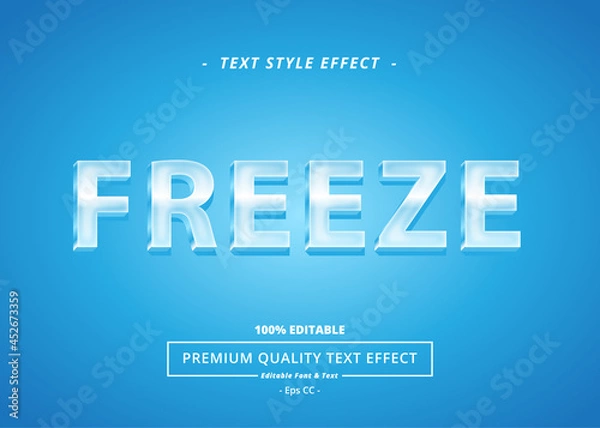 Obraz FREEZE EDITABLE TEXT STYLE EFFECT