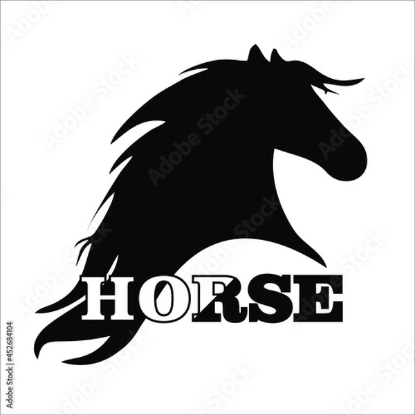 Fototapeta horse head logo. logo vector