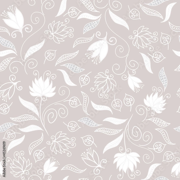 Fototapeta Seamless floral pattern