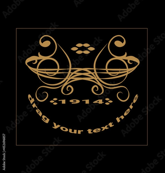 Obraz luxury gold logo monogram template design