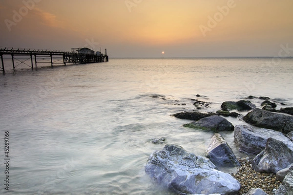 Fototapeta Totland Bay Sunset