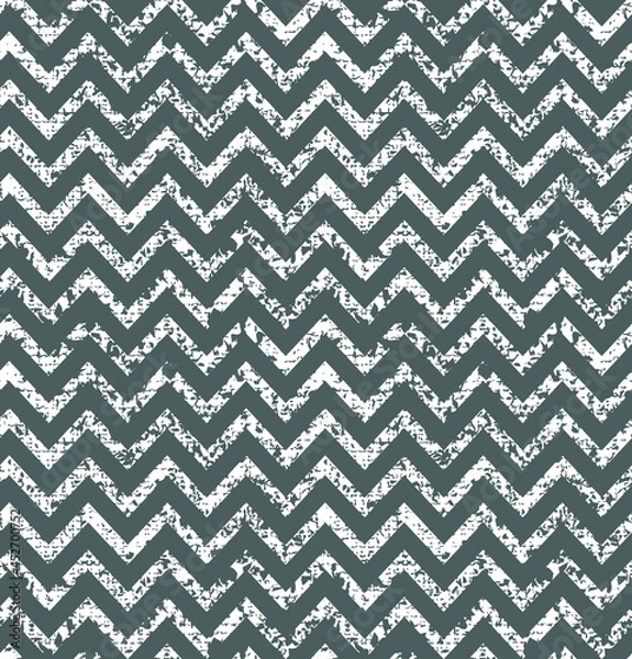 Fototapeta simple seamless geometric background, gray-white, monochrome textured zigzag.