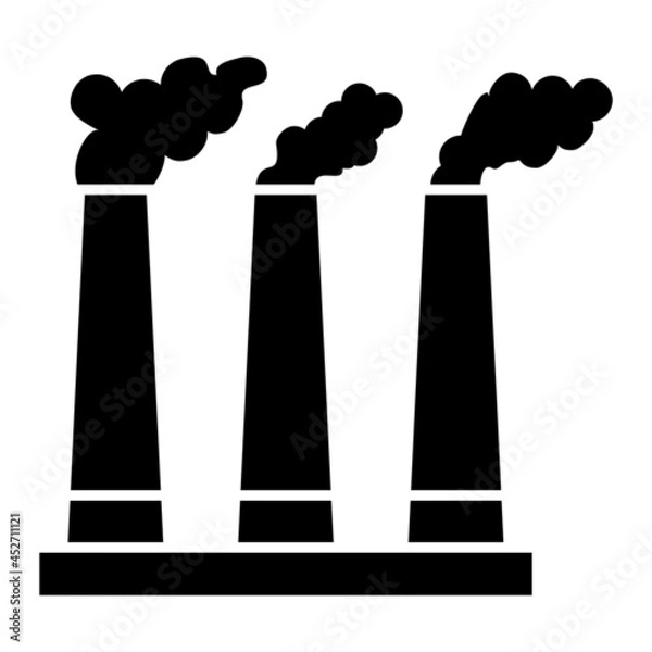 Fototapeta Vector Pollution Glyph Icon Design