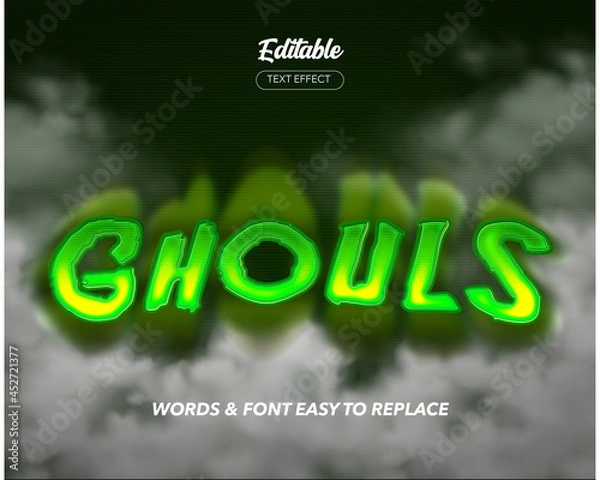 Fototapeta Ghouls Theme Style Vector Text Effect