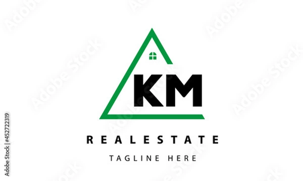 Obraz KM creative real estate logo vector